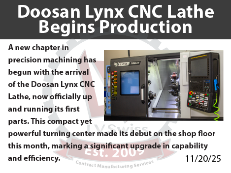 Read more about the article First Cuts: Doosan Lynx CNC Lathe Begins Production